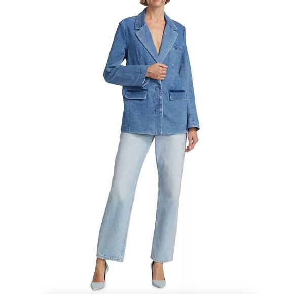 NEW Staud  Maxwell Denim Blazer XS - Picture 3 of 4